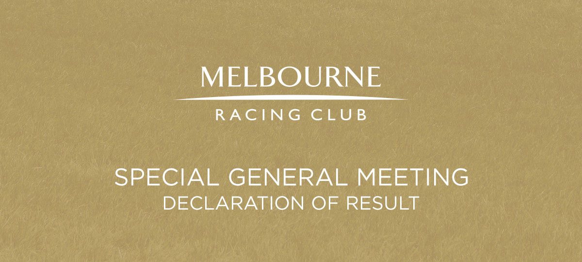 Special General Meeting – Declaration of Result